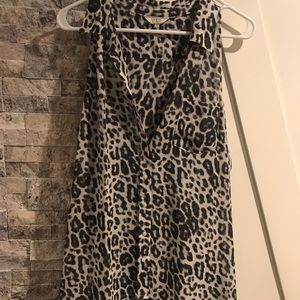 Guess animal print dress tank size L